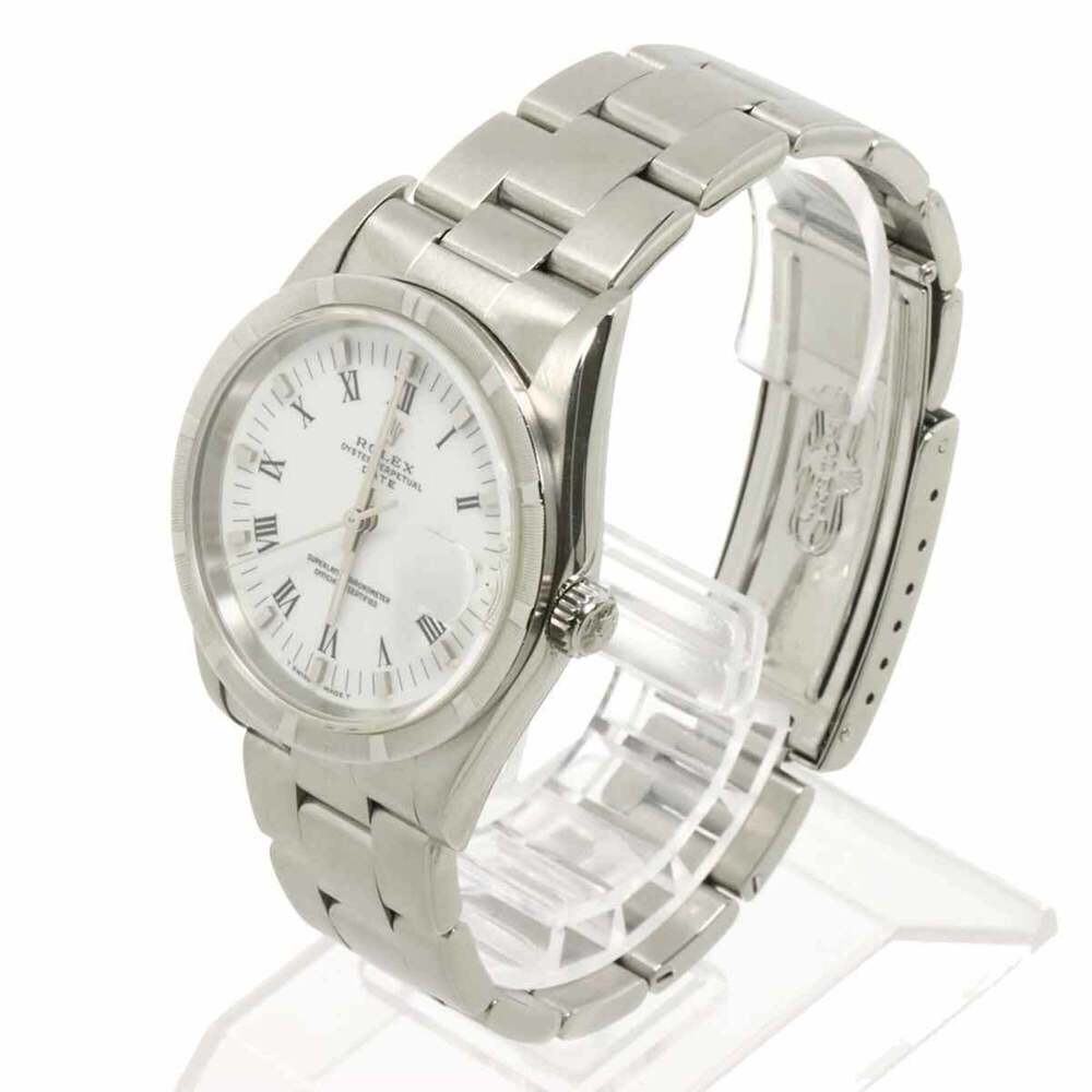 Rolex Oyster Perpetual Date 15210 T-serial Men's Watch White Automatic Self-w...